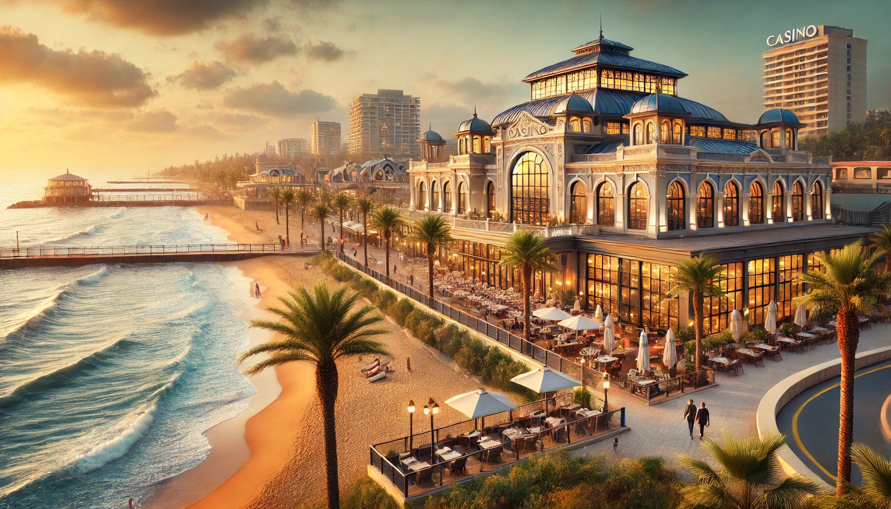 Casino dans une station balnéaire au bord de la mer