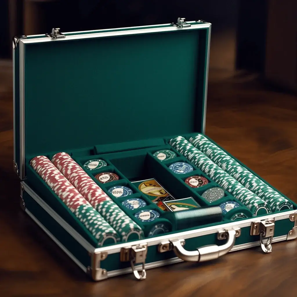 Malette de poker verte