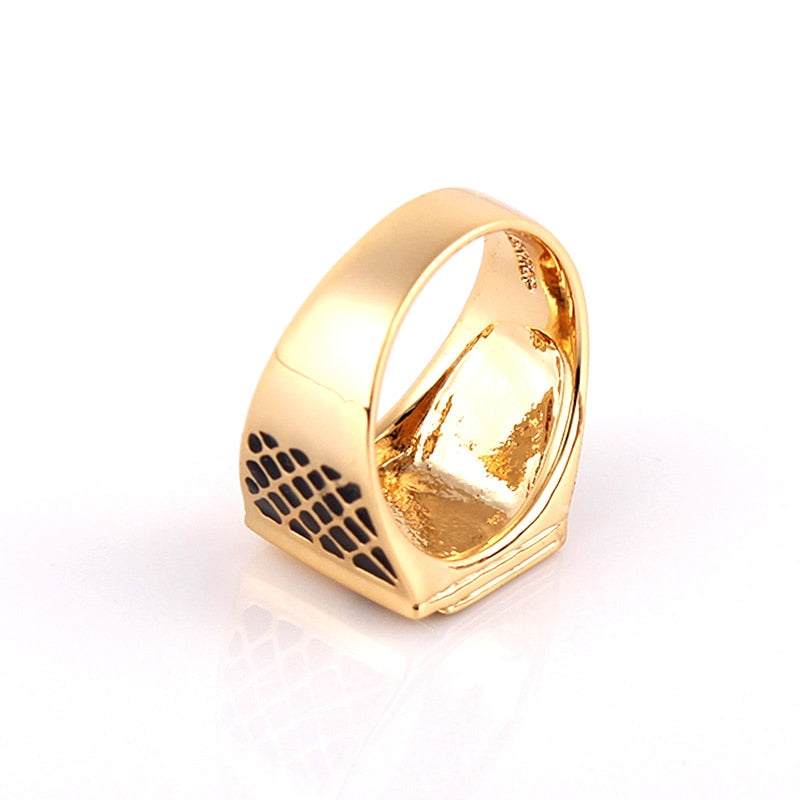 Accessoires poker Bague Bague cartes poker or