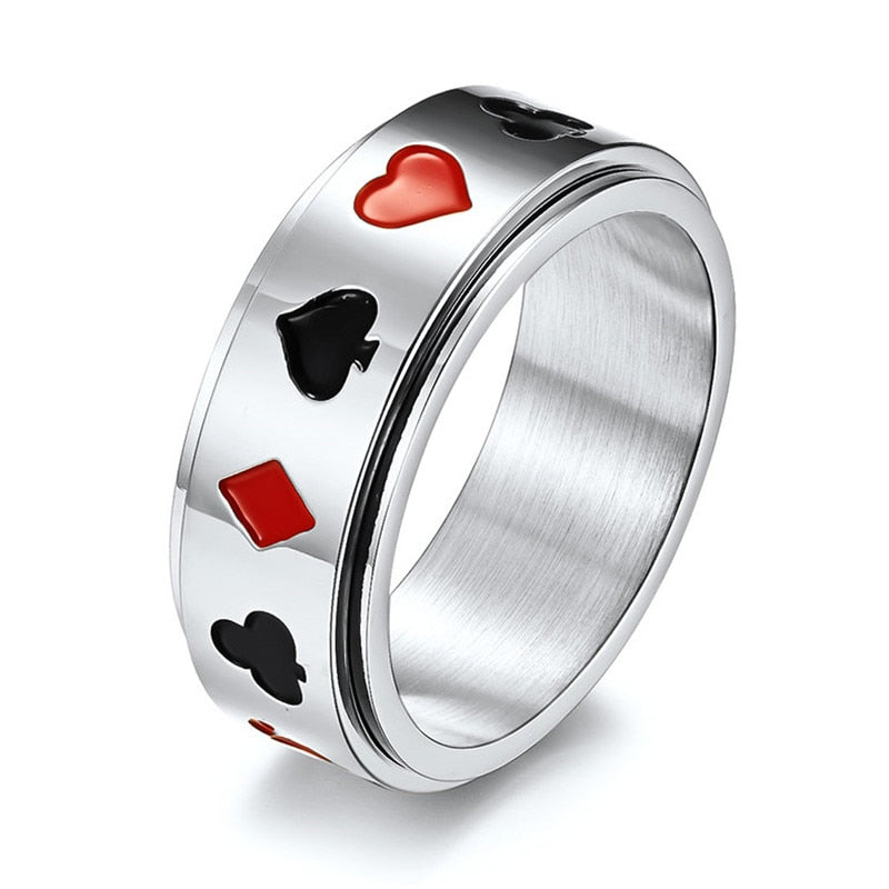 Accessoires poker 0 Style Argent / 7 Bague poker
