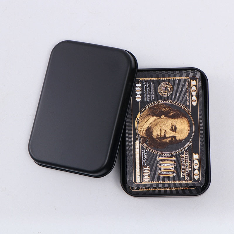 Accessoires poker 100005406 Cartes de poker dollar en plastique - 54 cartes