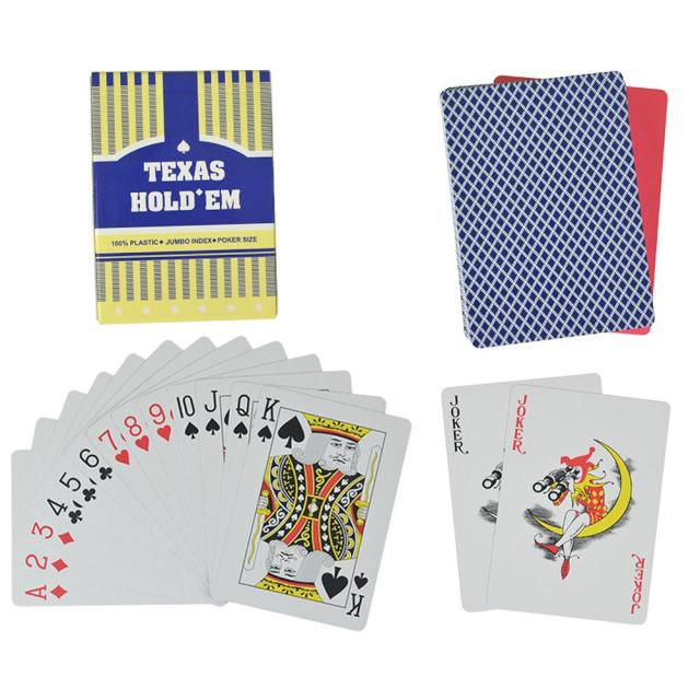 Accessoires poker 100005406 Bleu Cartes poker texas hold'em