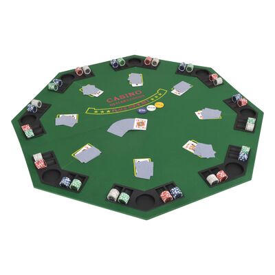 Dessus de table de poker octogonale 8 joueurs