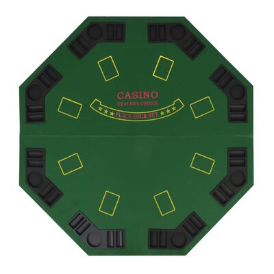 Dessus de table de poker octogonale 8 joueurs