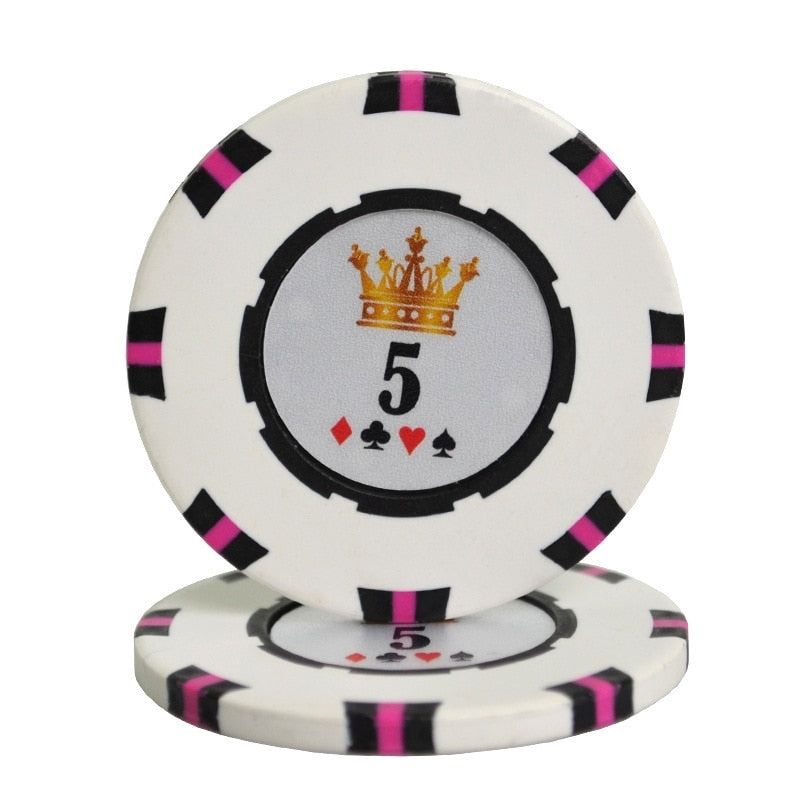 Accessoires poker 0 Jeton blanc 5 Jeton de poker en argile