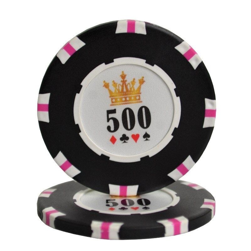 Accessoires poker 0 Jeton noir 500 Jeton de poker en argile