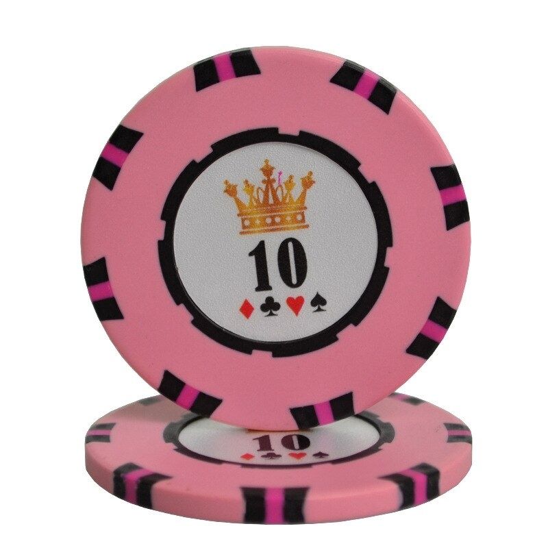 Accessoires poker 0 Jeton rose 10 Jeton de poker en argile
