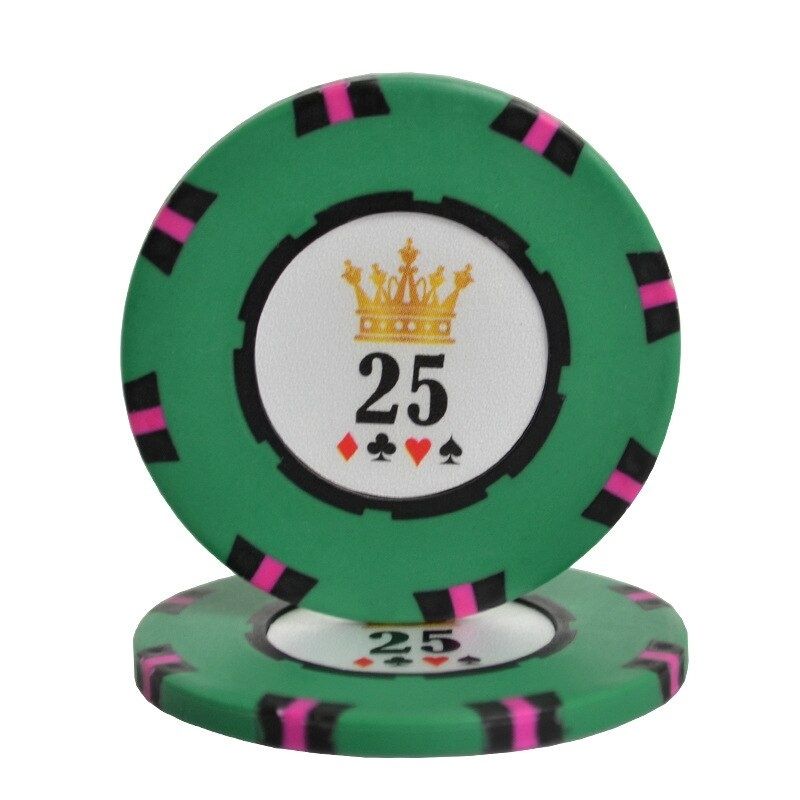 Accessoires poker 0 Jeton vert 25 Jeton de poker en argile