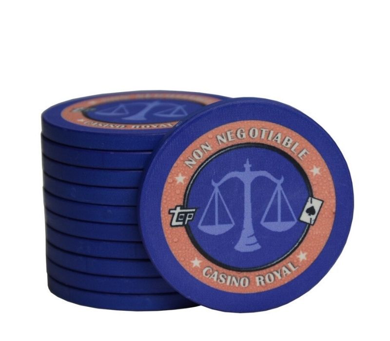 Accessoires poker 0 Jeton bleu balance Jeton de poker sans valeur