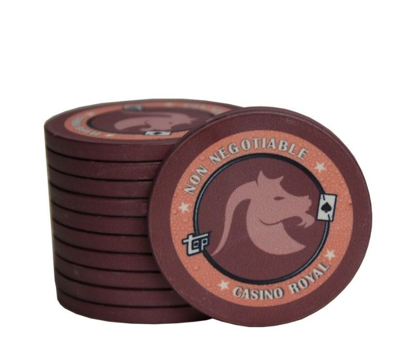 Accessoires poker 0 Jeton marron capricorne Jeton de poker sans valeur