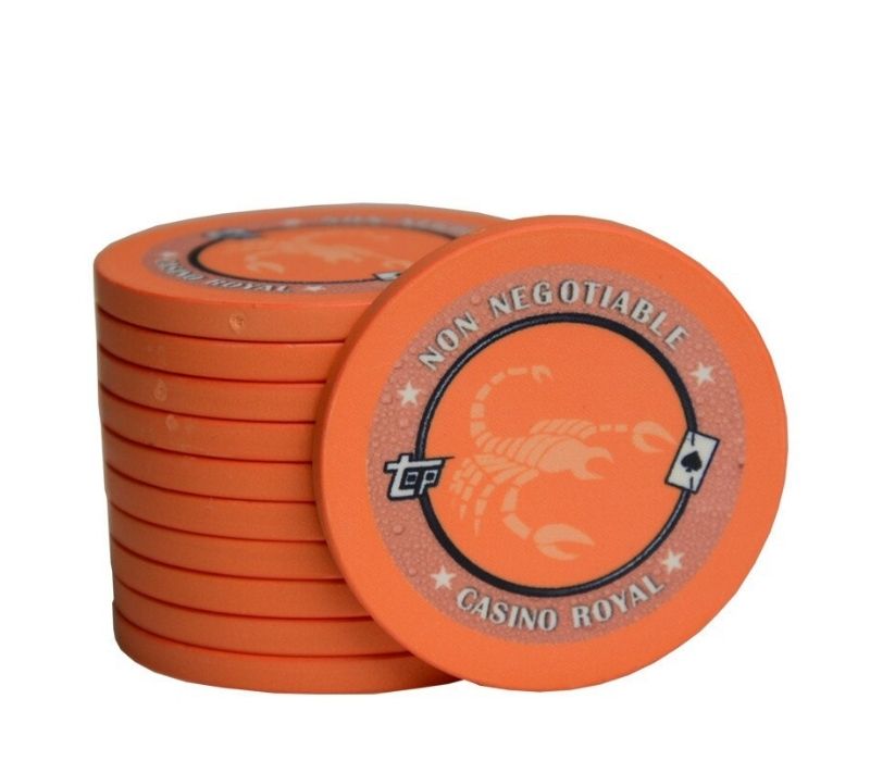Accessoires poker 0 Jeton orange scorpion Jeton de poker sans valeur