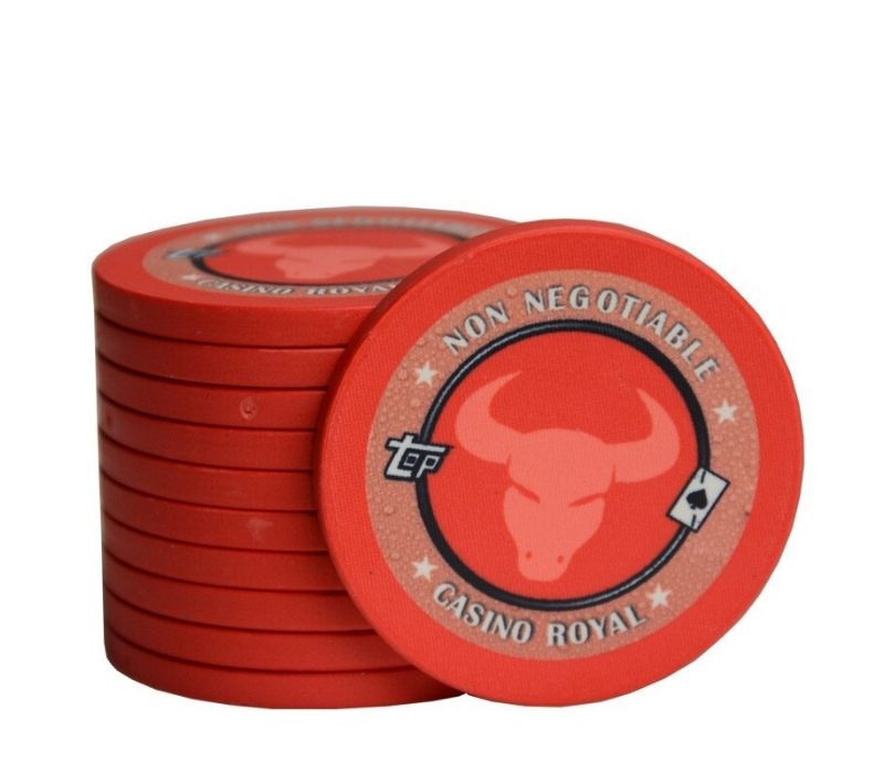 Accessoires poker 0 Jeton rouge taureau Jeton de poker sans valeur