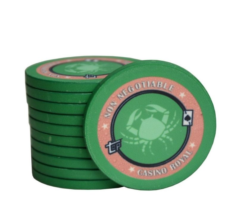 Accessoires poker 0 Jeton vert cancer Jeton de poker sans valeur
