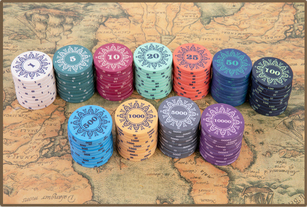 Accessoires poker 0 Jetons de poker avec valeurs