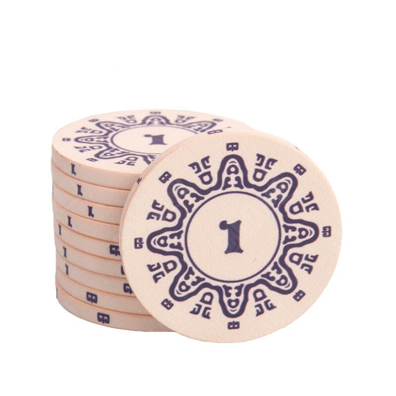 Accessoires poker 0 Jeton blanc 1 Jetons de poker avec valeurs