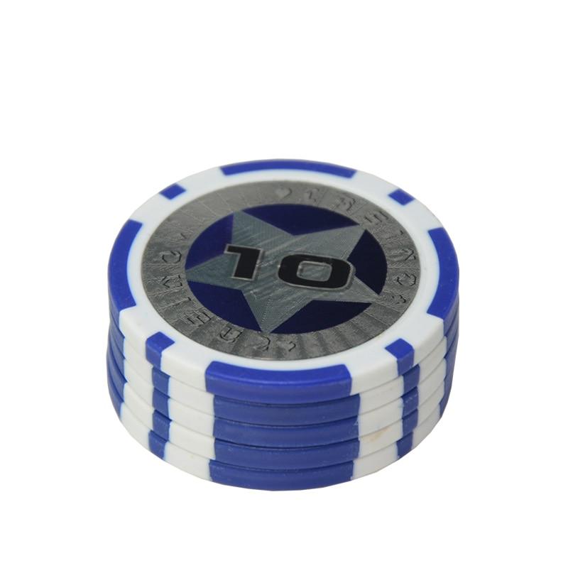Accessoires poker 0 5 jetons Stars bleu Jetons de poker brillants