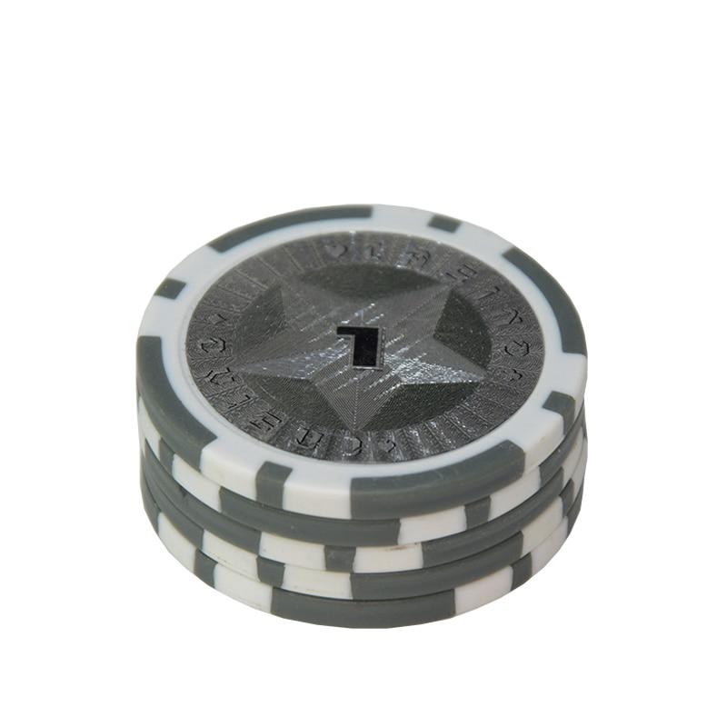 Accessoires poker 0 5 jetons Stars gris Jetons de poker brillants