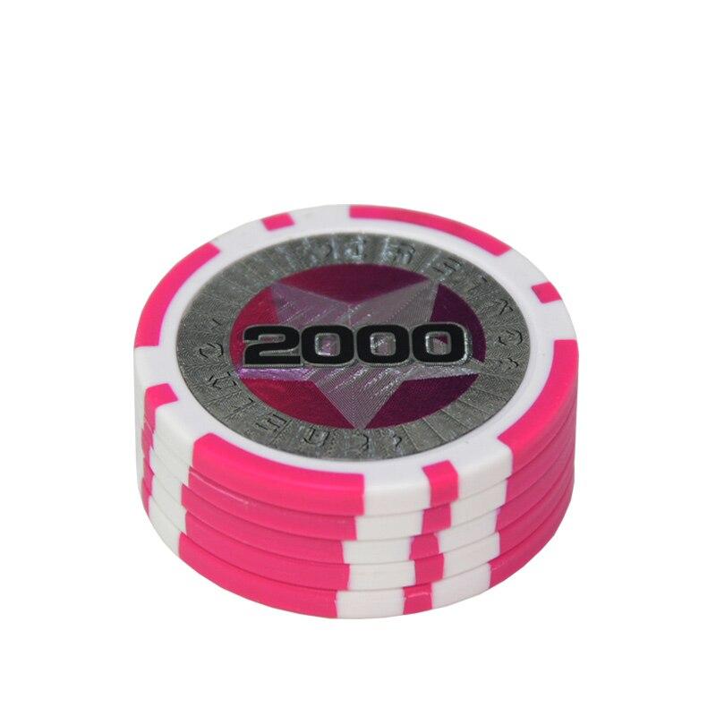 Accessoires poker 0 5 jetons Stars rose Jetons de poker brillants