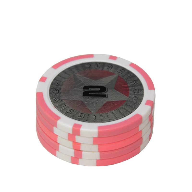 Accessoires poker 0 5 jetons Stars rose pastel Jetons de poker brillants