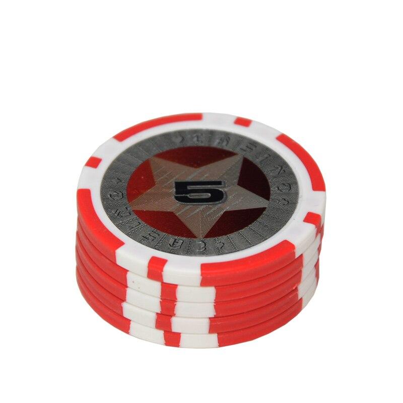 Accessoires poker 0 5 jetons Stars rouge Jetons de poker brillants