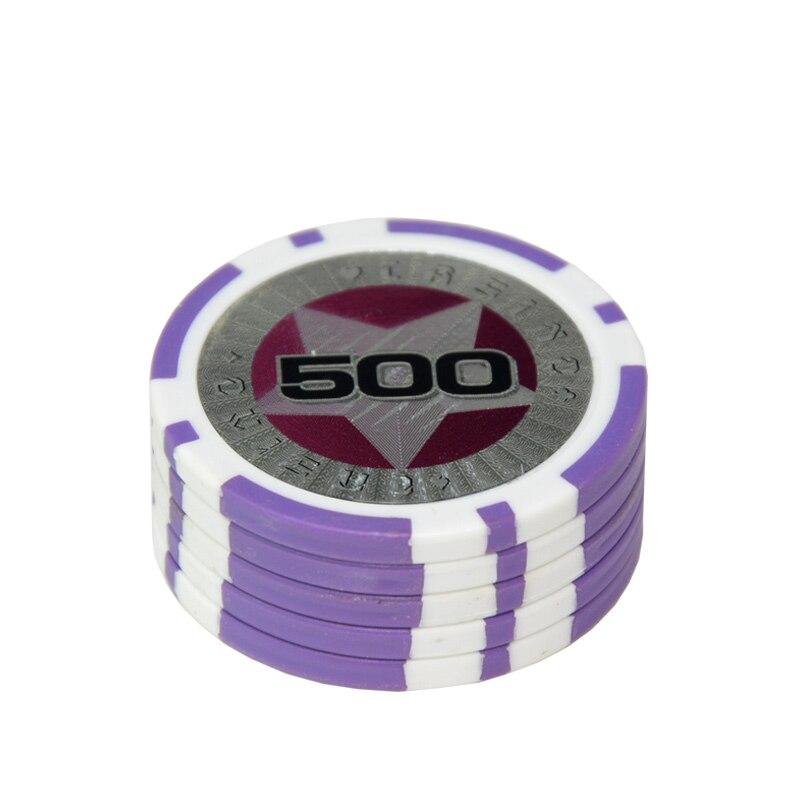 Accessoires poker 0 5 jetons Stars violet Jetons de poker brillants