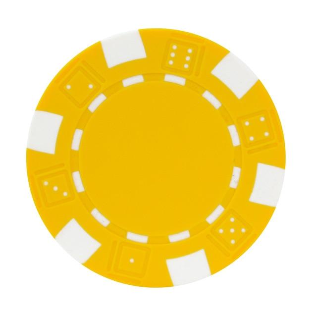 Accessoires poker 0 10 jetons jaune Jetons de poker DICE