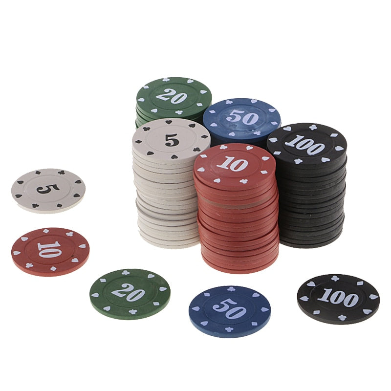 Accessoires poker 0 Jetons de poker en plastique avec valeurs