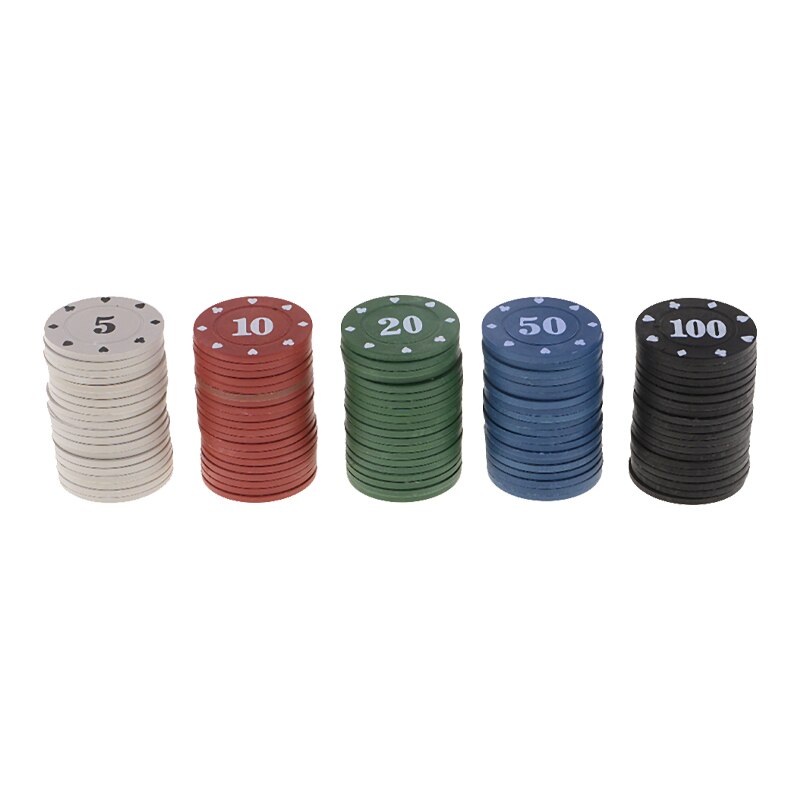Accessoires poker 0 Jetons de poker en plastique avec valeurs