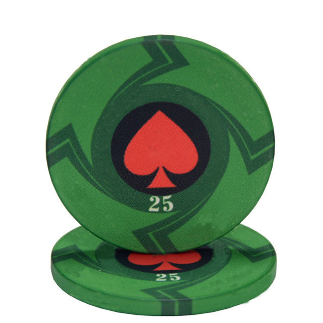 Accessoires poker 0 25 Jetons Ept vert Jetons de poker ept