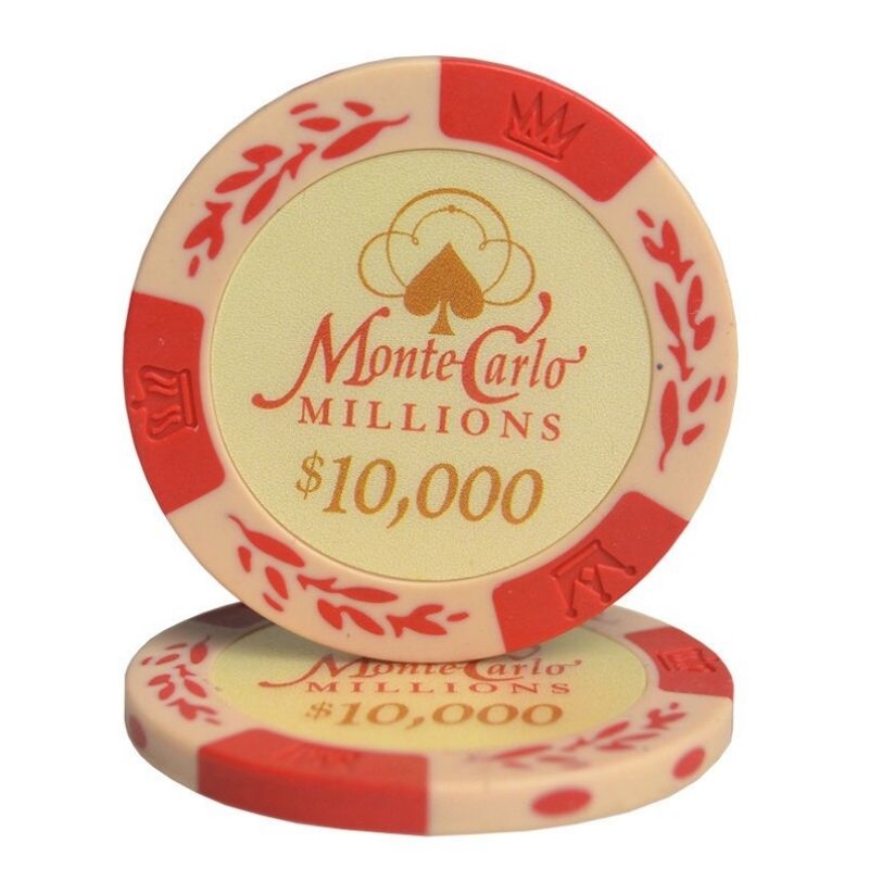 Accessoires poker 0 Jeton beige 10 000 Jetons de poker monte carlo