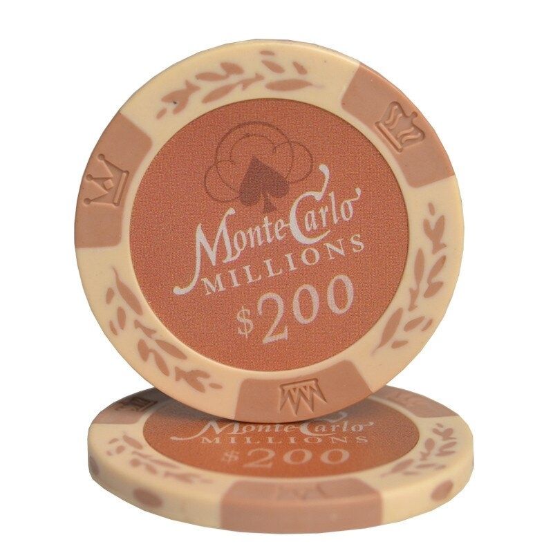 Accessoires poker 0 Jeton brun 200 Jetons de poker monte carlo