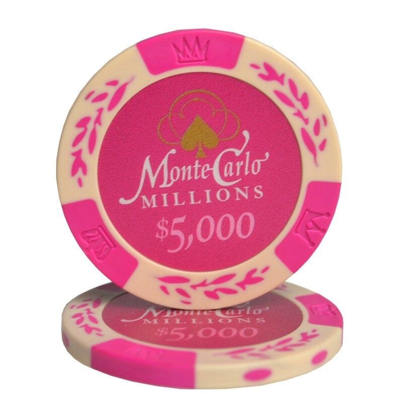 Accessoires poker 0 Jeton fuchsia 5 000 Jetons de poker monte carlo