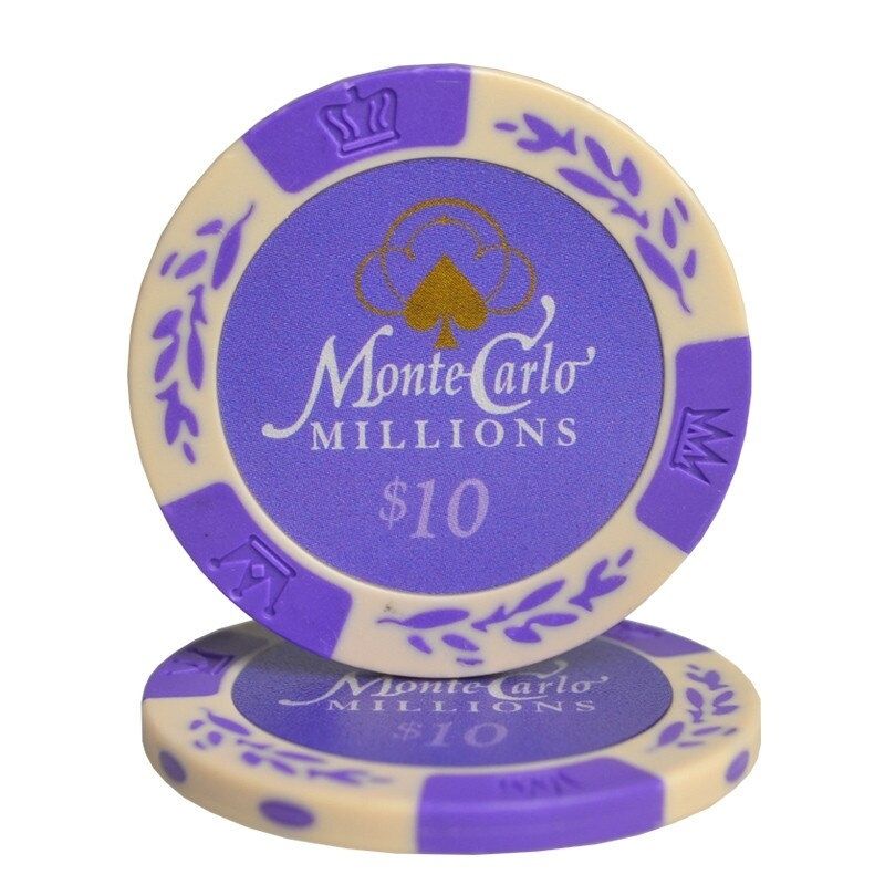 Accessoires poker 0 Jeton violet 10 Jetons de poker monte carlo