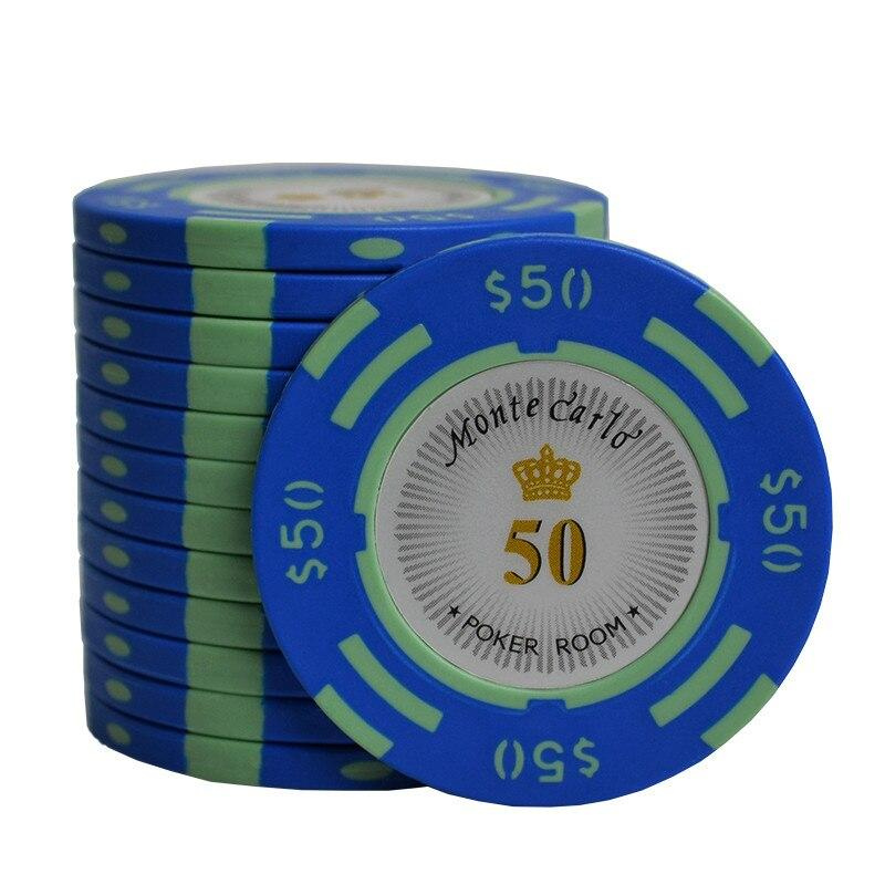 Accessoires poker 0 10 jetons Monte Carlo bleu Jetons de poker Monte Carlo avec valeurs