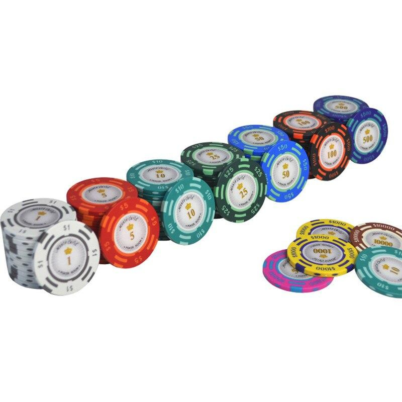 Accessoires poker 0 Jetons de poker Monte Carlo avec valeurs