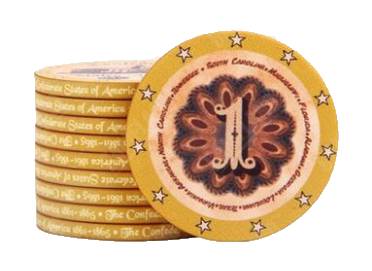 Accessoires poker 0 Jeton jaune 1 Jetons poker texas hold'em