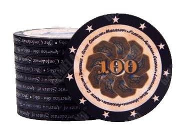 Accessoires poker 0 Jeton noir 100 Jetons poker texas hold'em