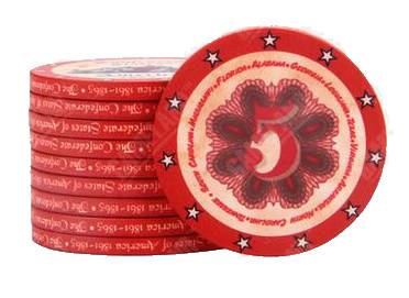 Accessoires poker 0 Jeton rouge 5 Jetons poker texas hold'em