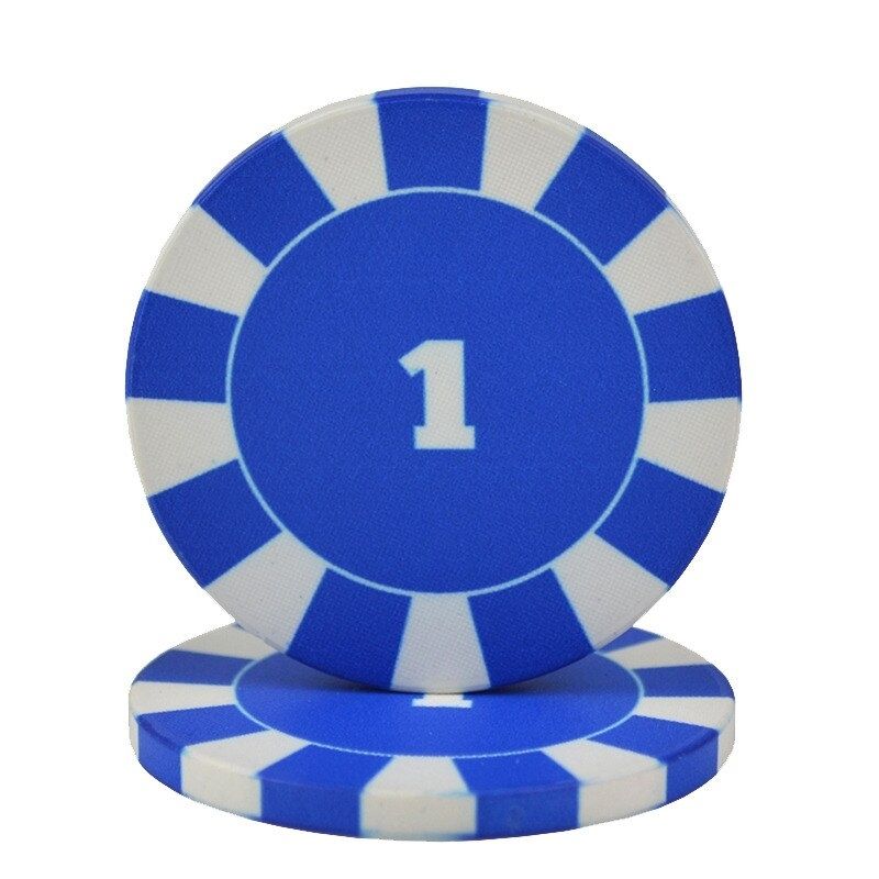 Accessoires poker 0 Jeton bleu 1 Lots de jetons de poker en céramique