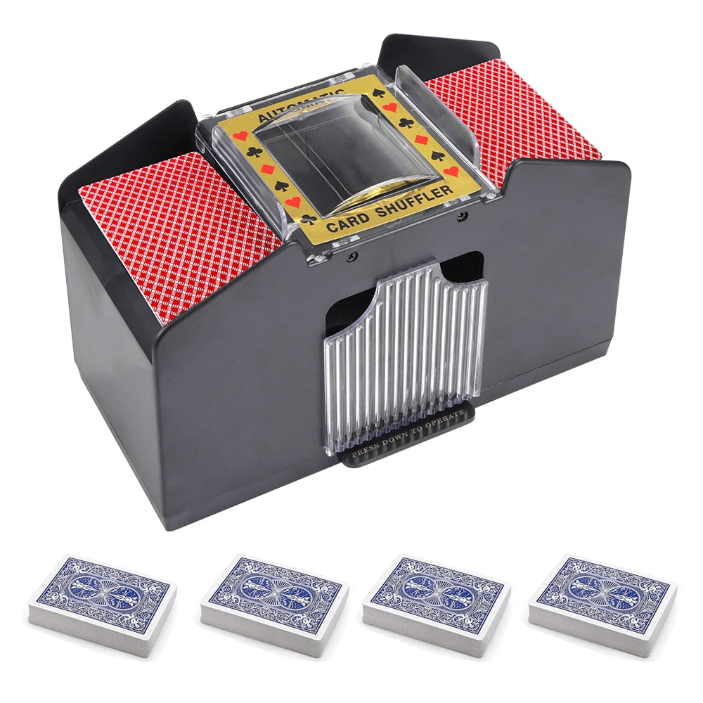 Accessoires poker 0 Mélangeur 4 paquets Mélangeur de cartes automatique