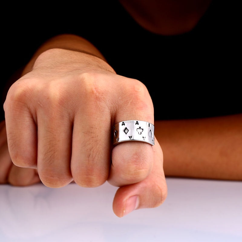 Bague Poker Carré d'As