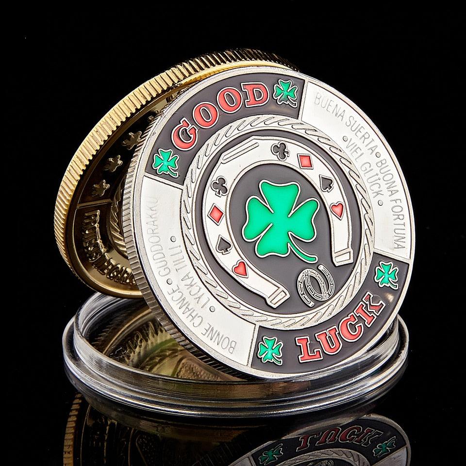 Accessoires poker 0 Silver Protège cartes en forme de Jeton de poker