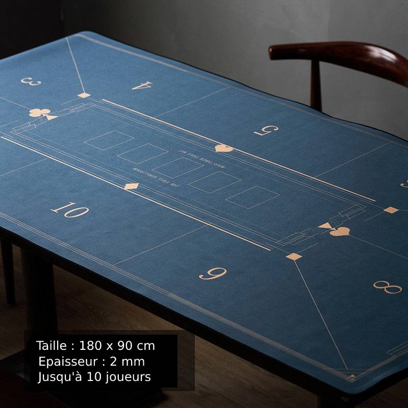 Accessoires poker 0 Tapis 180x90 cm 2 mm Tapis de poker 120 cm