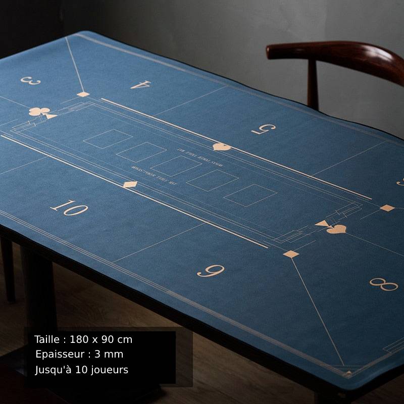 Accessoires poker 0 Tapis 180x90 cm 3mm Tapis de poker 120 cm
