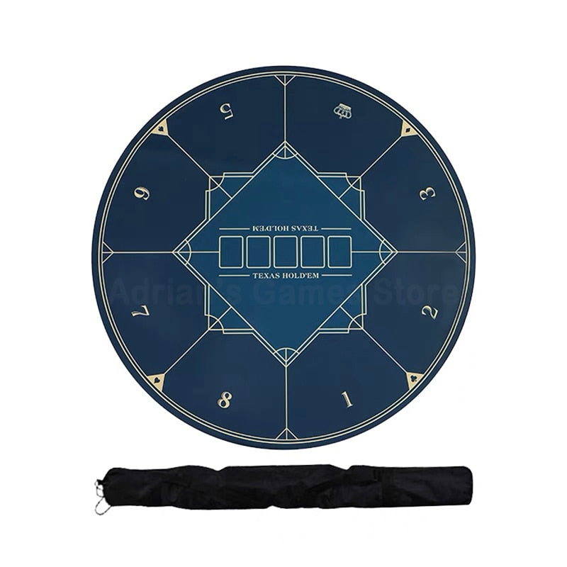 Accessoires poker 0 120cm Blue Tapis de poker neoprene