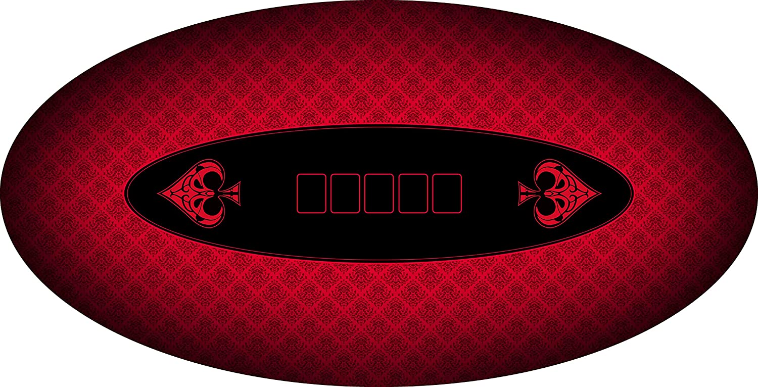 Accessoires poker Tapis Poker<br/>Ovale rouge